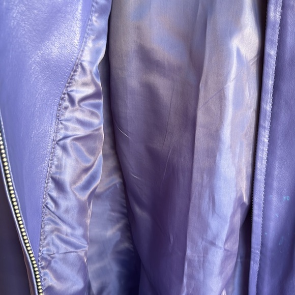 Worthington purple/lilac zip-up leather jacket - Picture 12 of 12